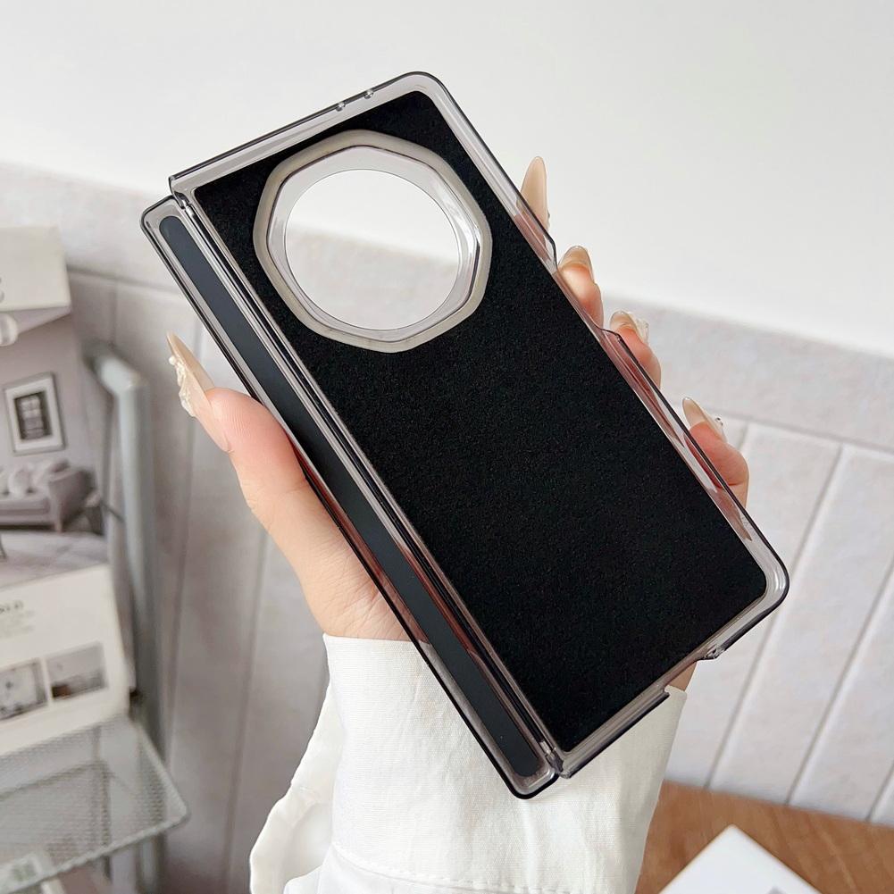 Funda de Teléfono con Bisagra de Auto-retorno de Cuero Granulado y Anillo Magnético Delgado Para Honor Magic V 3 magic v3 Cubierta Protectora de Cámara