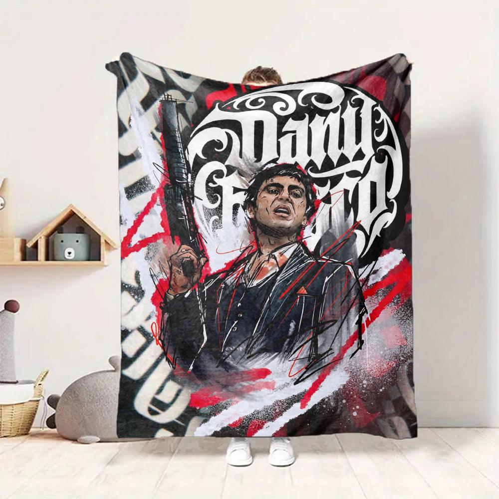 Gangster Art Flannel Blanket Throw Blanket Soft Warm Sofa Bed Camping Home Decor Unique Christmas Gift C9211106