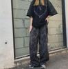 Pantaloni unisex americani INS la modă cu picior larg din catifea cord - Stil retro toamnă/iarnă