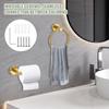 2 Stück Toilettenpapierhalter und Handtuchring Set Edelstahl Badetuchhalter Wandmontage Badezimmer Hardware Zubehör für Zuhause