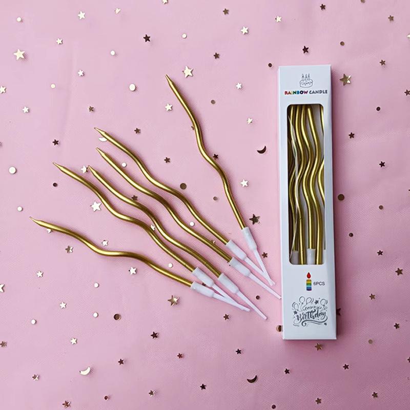 Birthday candle gold-plated process color thread small candle cake shop birthday party cake birthday candle