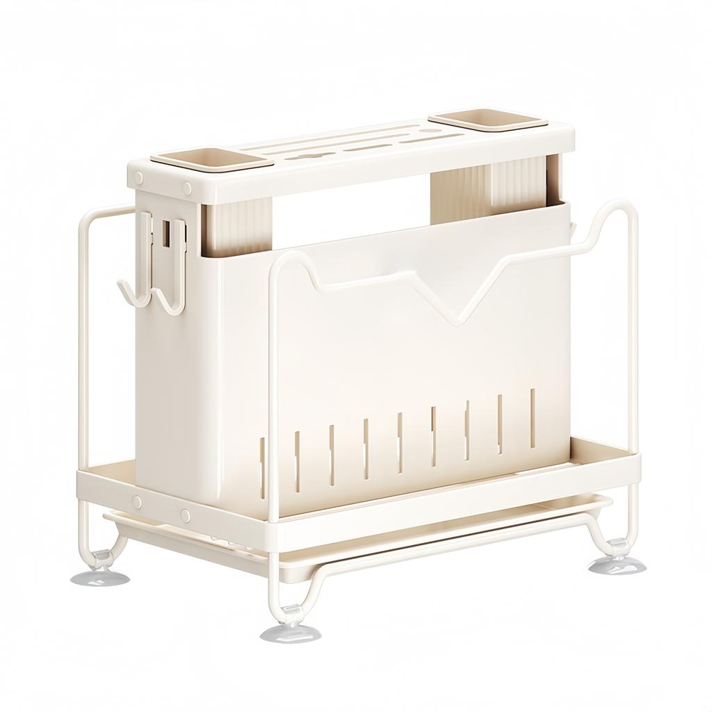 1 Stück Abtropfgestell für Küchenutensilien 27x18x23.7cm Aufbewahrungshalter für Küchengeschirr Schneidebrett Besteck Aufbewahrungshalter für Küchenarbeitsplatte