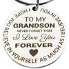 Pendant Keychain Bow-Shaped Stainless Steel Decorative Keychain Easy To Install Carved Letter Print Keyring
