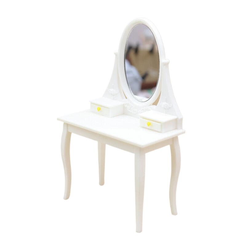 

1/12 Кукольный домик Симуляция Модель туалетного столика Кукольный домик Украшение спальни Декор жилой сцены кукольного домика Аксессуары