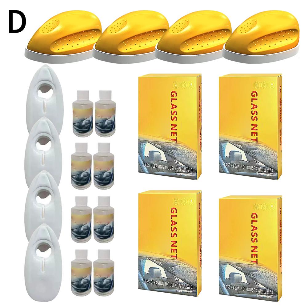 Car Glass Glossy Mouse Powerful Windshield Cleaner Oil Film Remover Cleaning Brush Window Coating Crystal Plating Agent Brush