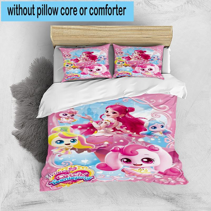 Heartsping Doll And Friends Fantasy 3pcs Bedding,Including 1pc Duvet Cover And 2pcs Pillowcases Perfect for Christmas,Ideal for Bedroom, Dormitory