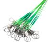 60Pcs Fishing Wire Leaders Heavy Duty with Snap Swivel Stainless Steel Wear Resistance Fishing Trace Line for Fishing