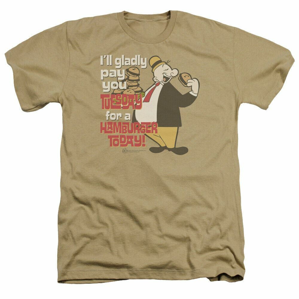Popeye Tuesday T-shirt Mens Licensed Sailor Man IDW Comics Tee Sand S
