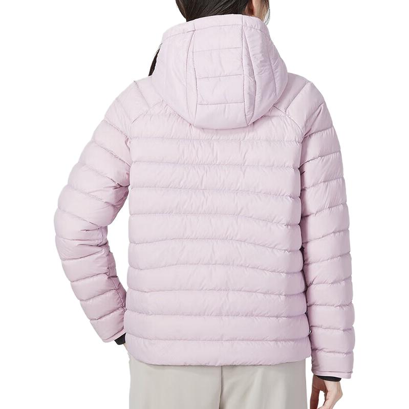 Under Armour Solid Color Sports Windproof Hooded Zipper Down Jacket Women Outerwear Purple 1372648-694