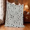 1pc a Modern Geometric Soccer Ball Design Flannel Throw Blanket, Soft And Suitable for All Seasons, Can Be Used As a Bedspread O