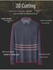 Men's Winter 2025 Faux Two-Piece Fleece-Lined Sweatshirt, Solid Color, Turn-Down Collar, Thick and Warm Long-Sleeve.
