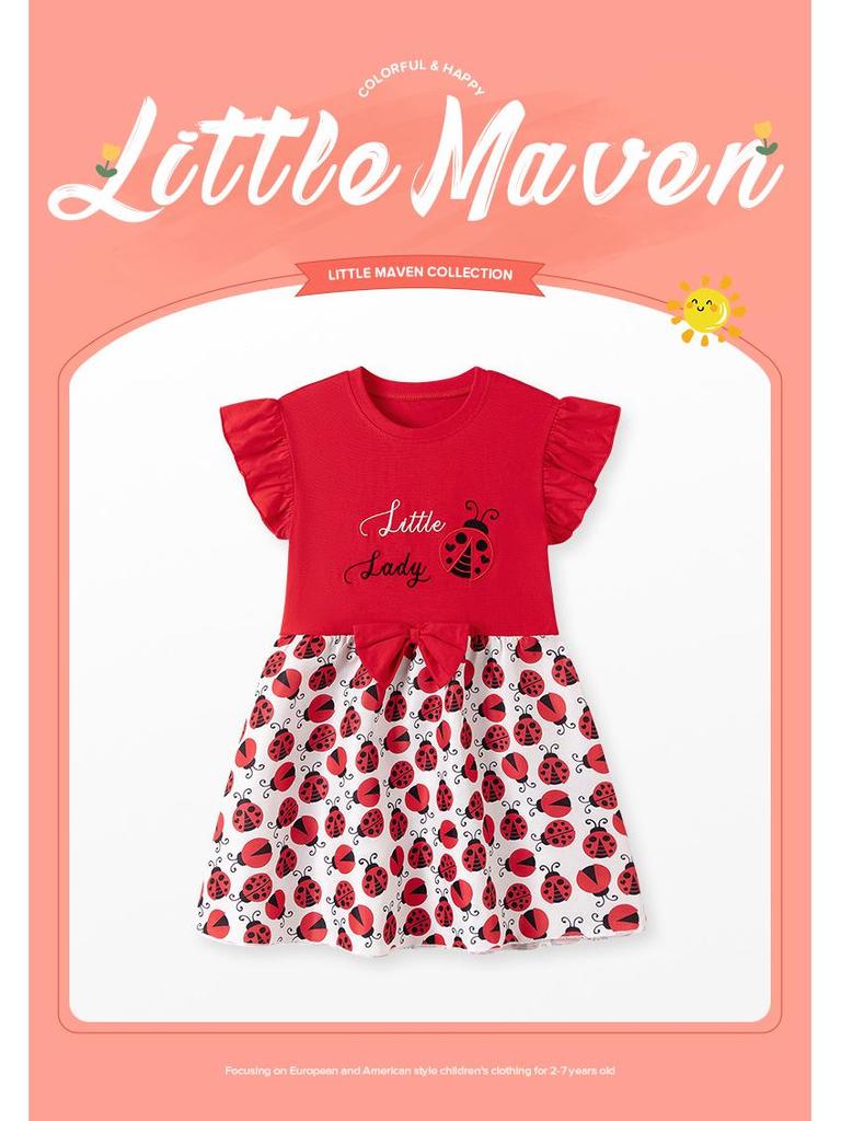 Little Maven Sommer Europäischer & Amerikanischer Stil Niedliches Babykleid