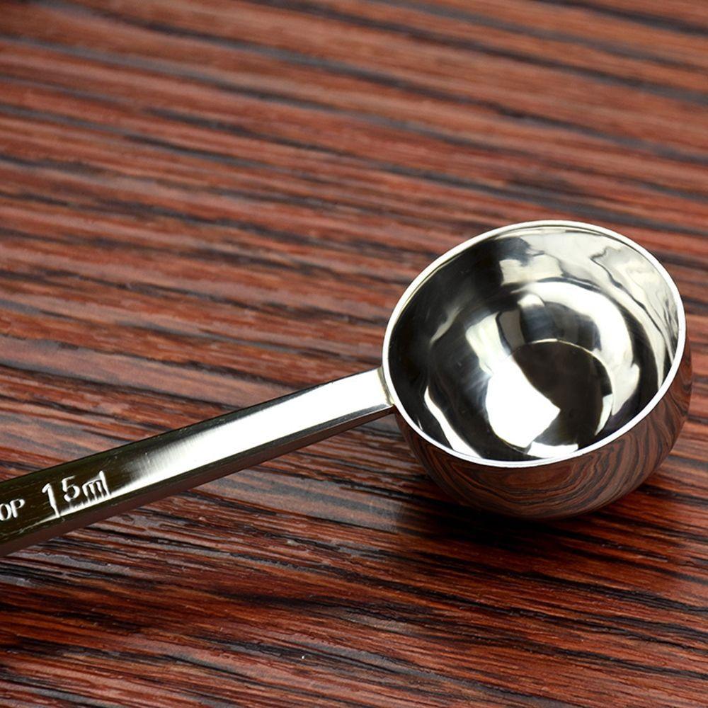 Stainless Steel Long Handle Thicken Tablespoon Measure Tools Measuring Spoon Coffee Scoop