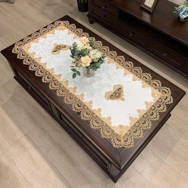 Table Cloth Lace Retro French Style Decorate Fashion Design Anti-dirty Popular Home Textile Rectangle Living Room Daily Simple