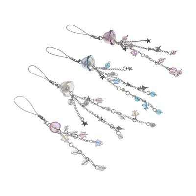 Phone Charm Jellyfish Phone Pendant Sea Theme Y2K Phone Lanyard Beaded Phone Chain  Bag Keychain