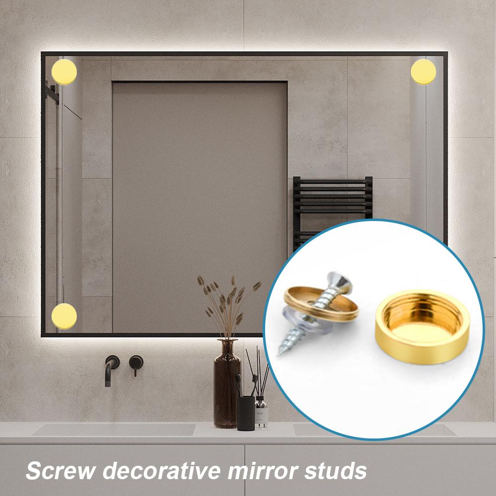 4Pcs Billboard Decoration Nails Pure Copper 14/25mm Glass Screw Nails Decoration Screw Nails for Billboard Installation