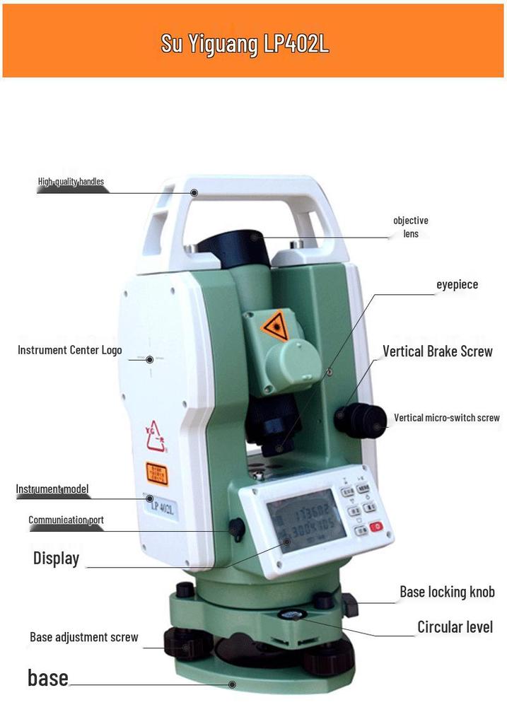 High-Precision Suzhou Yiguang Electronic Laser Theodolite Set for Engineering Surveys