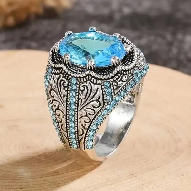 Retro Pattern Ring, Creative Luxury Accessories, Luxury Domineering Women'S Ring