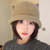 Mei Wan Er Chunky Knit Rolled Brim Bucket Hat E-305