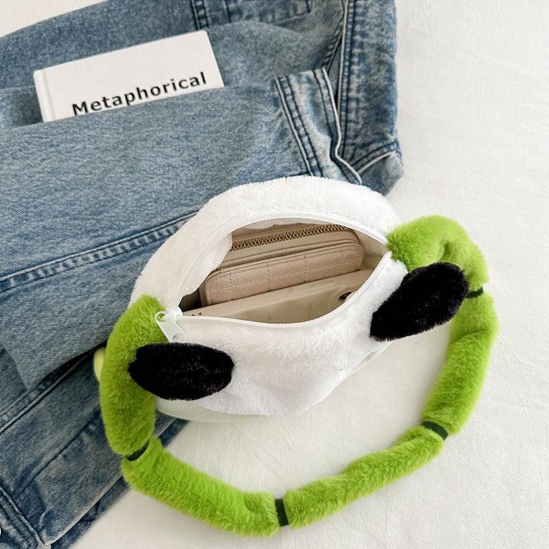 Versatile New Cartoon Panda Plush Handheld Doll Versatile Diagonal Cross Bag