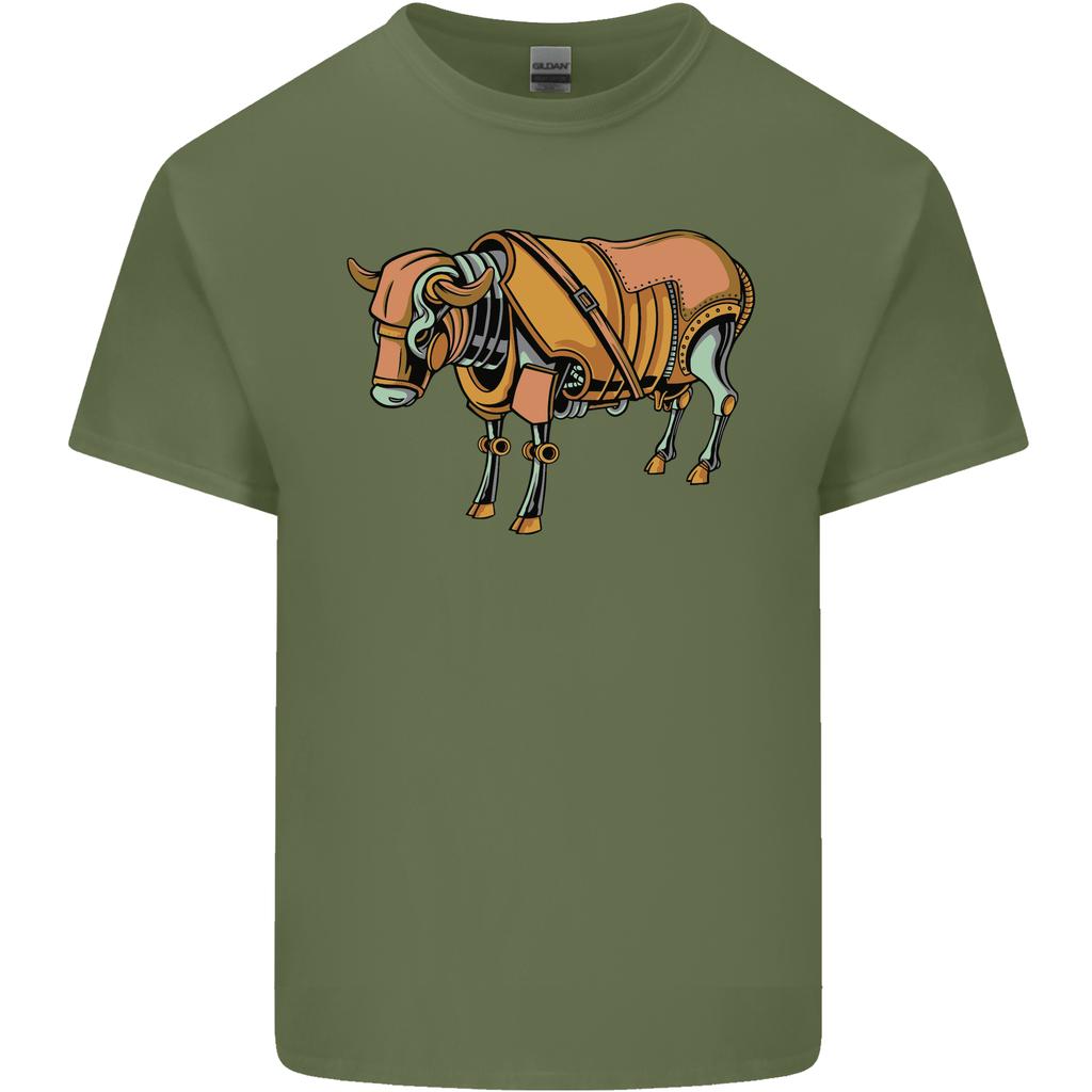 A Steampunk Bull Unisexs Light Cotton TShirt