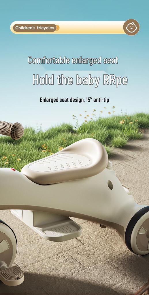 Multi-Functional Unisex Children's Tricycle: 3-in-1 Ride and Push for Ages 1 and Up