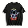 Fun Astronaut I NEED MORE SPACE Graphic Casual Short Sleeve T-Shirt Pure Cotton T-shirt