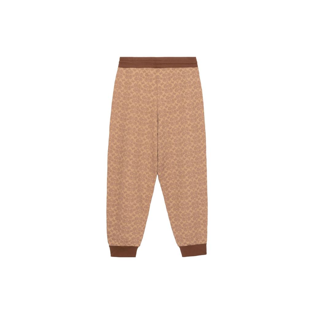 Coach SS23 Patterned Knit Casual Sweatpants Women bottoms Khaki CG771-RYU