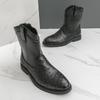 Fashion Stylish Designer Mens Mid-Calf Boots Leisure Cowboy Boots Autumn Winter Ankle Boots Male High Top Shoes Soft Leisure Walk Botas