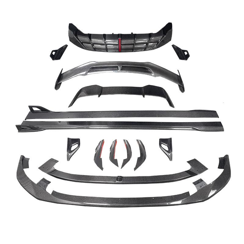Zeekr 001 Body Kit: Carbon Fiber Front Lip, Side Skirts, Rear Diffuser, Spoiler, Roof Spoiler.