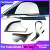 High Quality Side Wing Rear Mirror Cover Cap For Tesla Model 3 2017-2025 Highland Base Bracket Frame Bottom Cover Replacement