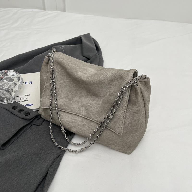 Vintage Large Capacity Denim Tote Bags for Women Shoulder Bags Versatile Chain Casual Large Bag Shopping Bags Bolsos De Mujer