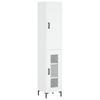Highboard White 34.5 X 34 X 180 Cm Particleboard