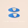 Korean Kids Oval BB Hair Clip - Cute Animal & Flower Design, Non-Damaging, Perfect for Baby Bangs.