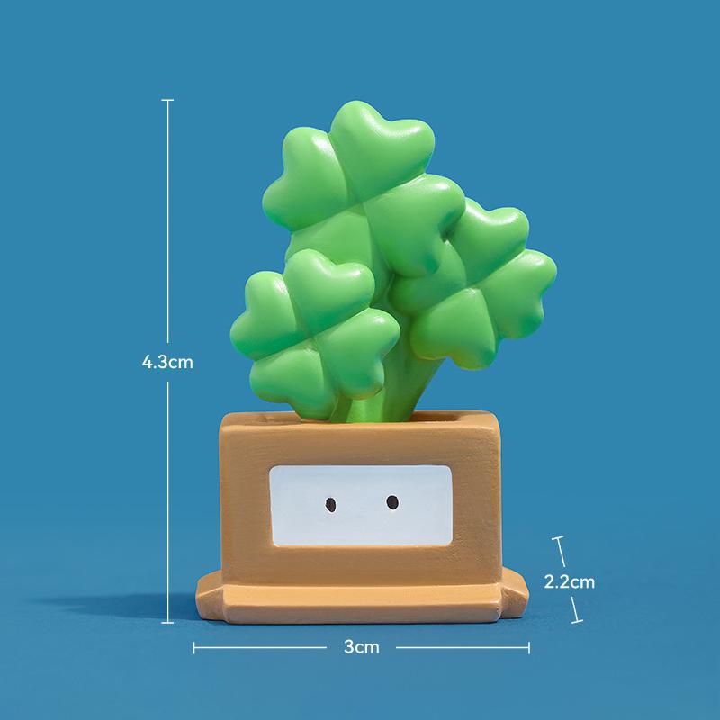 Creative Lucky Potted Car Ornaments For Workers Cute Decorations For Office Computer Desktops
