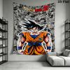 Cartoon Son Goku Wall Tapestry Aesthetic Wall Hanging Printed Fabric Blanket Decorative Tapestries For Bedroom Living Room Home Decor