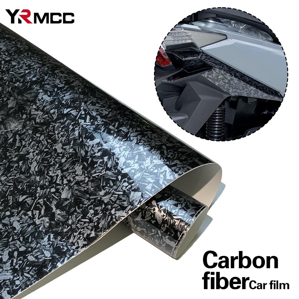 Film Vinilico PET Forgiato in Carbonio Autoadesivo Protettore Lucido Tecnologia Rilascio Aria Adesivi Impermeabili per Accessori Auto