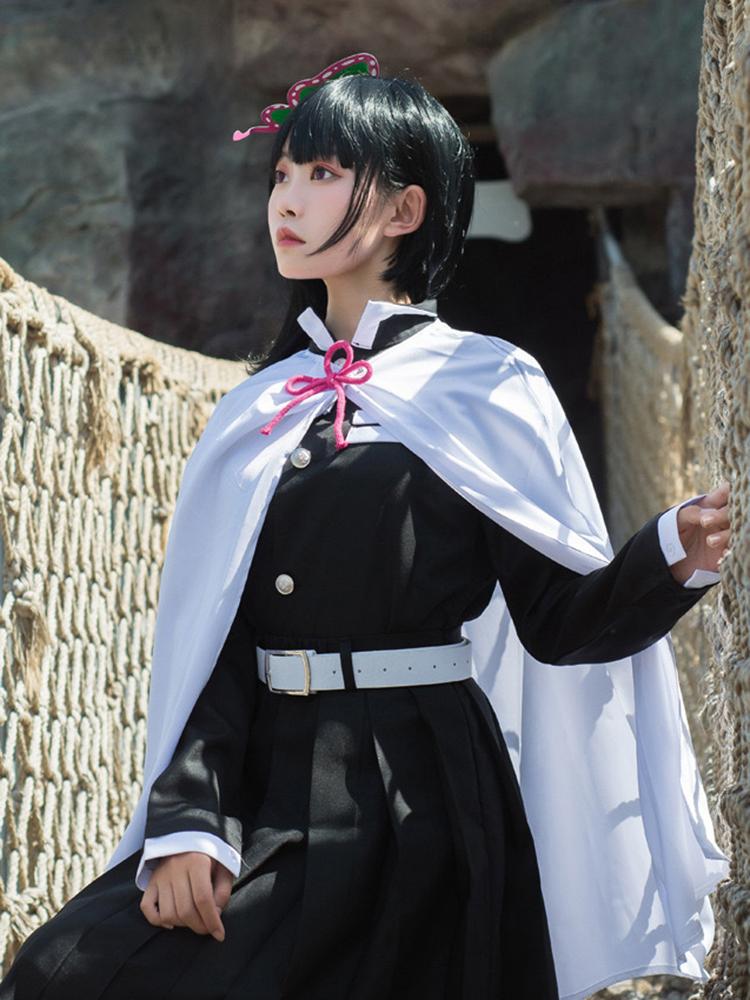 Tsuyuri Kanao Cosplay Costume Adult Anime Uniform Women Kimono Haori Wig Halloween Clothes