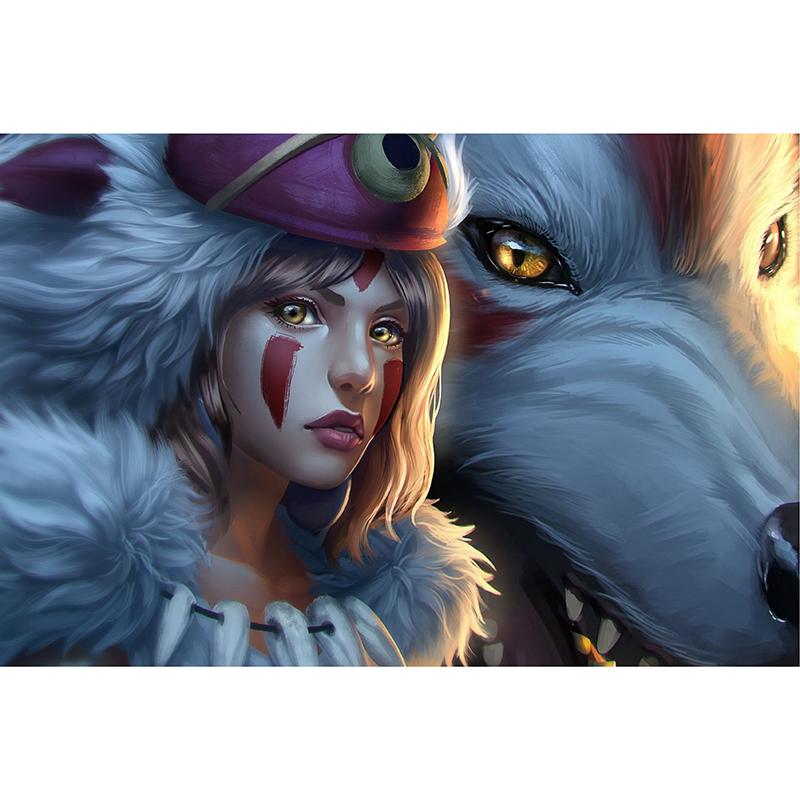 Diy Wolf 5D Diamond Painting Full Round Drill Animals Diamond Embroidery Cross Stitch Mosaic Rhinestone Wall Art Home Decor