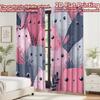 2D flat printing 2pcs Curtain Scene Curtains Cute Pink Cats Digital Printed Polyester Drapes Family Party Decoration Use for
