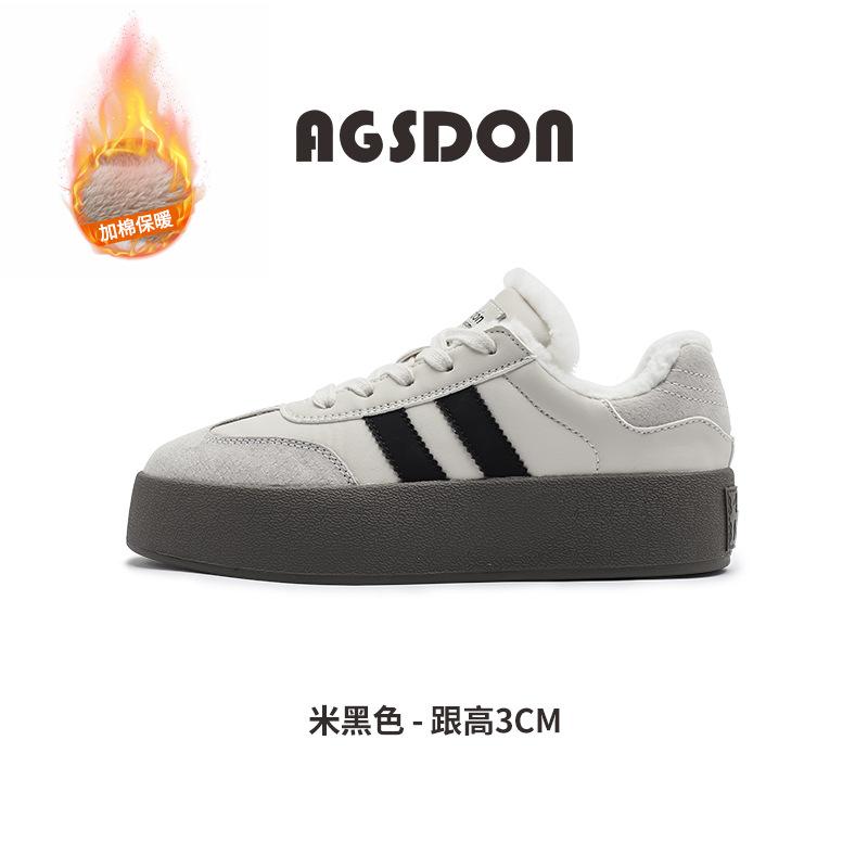 Dexun shoes spring new velvet thick baseplate shoes casual Forrest Gump sports 35