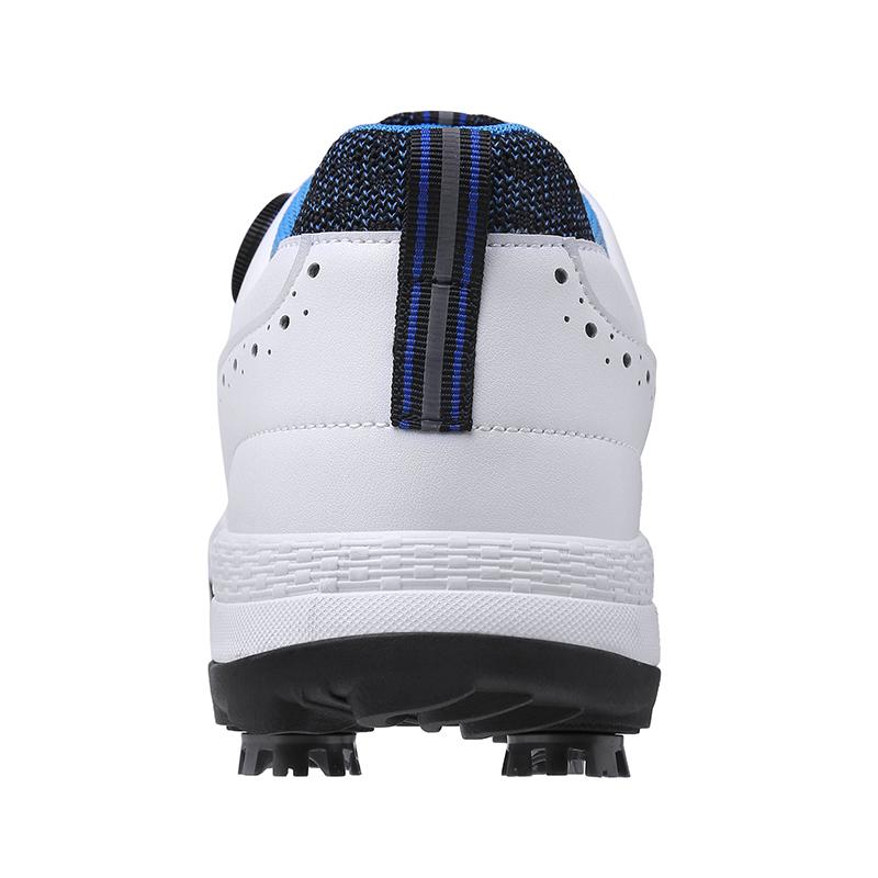 Herrars Golfskor Inomhus Golf Träningsskor Andningsbara Läder Golf Sneakers Halkfria Golfspikar Skor Snörning Reseskor