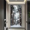 Copertura per Porta Scena Invernale con Neve Sfondo Fotografia Foresta Bianca Forniture Decorazioni Festa di Natale Interno Esterno