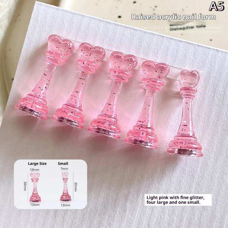 

5 шт. Акрилова магнітна підставка для тренувальних тіпсів для нігтів, піднята на 3 см, носима вітрина, шаховий дизайн, інструмент для тренування нігтів