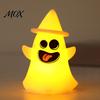 Halloween Night Light Witch Hat Ghost Light, Spooky LED Decorative Lamp, Lamp Cartoon for Holiday Party Decor Wizard