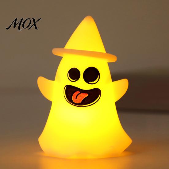 Halloween Night Light Witch Hat Ghost Light, Spooky LED Decorative Lamp, Lamp Cartoon for Holiday Party Decor Wizard