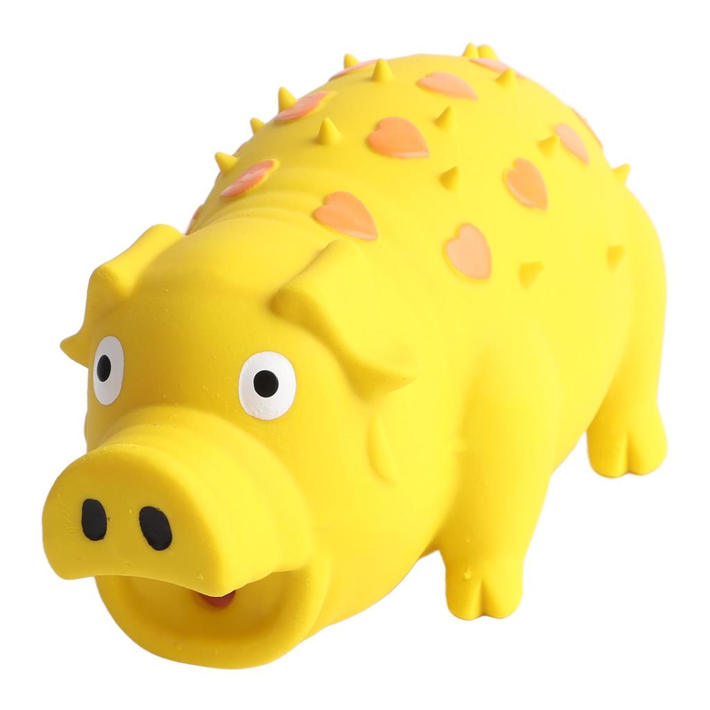 Latex Haustier Kauspielzeug Niedliche Schweinchenform Bissfest Reduziert Angst und Langeweile Interaktiver Hundekauartikel