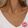 Wind Commuter Minimalist Double Layer S925 Sterling Silver Octagram Quadruple Element Necklace Clavicle Chain