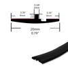 1pcs Universal 3m Rubber Seal Car Front Rear Windshield Sunroof Waterproof Dustproof Edge Strip Trim All Weather