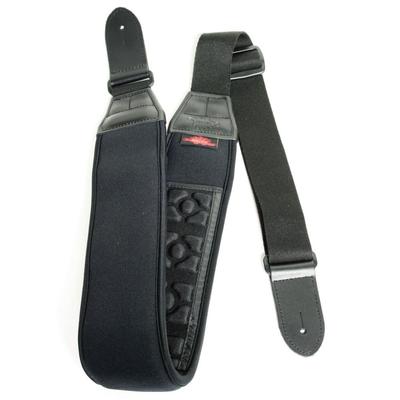 AIR CELL Strap for Guitar/Bass, Adjustable Length 104-126cm, Pad Width 7.5cm, ASG70N, Black